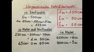 Längeneinheiten Meter & Zentimeter