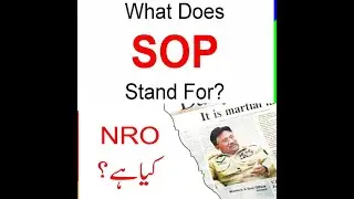 sop means|nro means|Abbreviation| SOP stand for NRO stand for