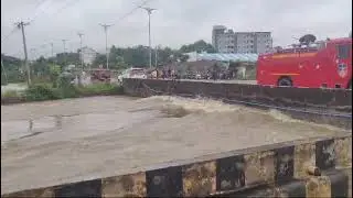 High Alert Housing Board #bridge overflows #latestnews #kamareddy #kamareddydistrict #kamareddynews