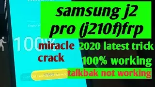 SM-J210F (frp solution) how to bypass google account lock 2020 new method by miracle crack 2.27