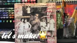 Artistry Unleashed! Tim Holtz Paper Doll Canvas :  Collage Step By Step.🌟