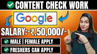 🔴Google Job | Content Specialist Job 🔥 | Freshers Job 🔥