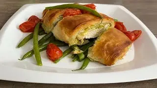 Слоеное тесто с курицей и песто | Flaky Pastry Pesto Chicken | Bl&auml;tterteig Pesto Huhn