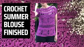 Моя вязаная крючком летняя кофточка готова! Финальный показ 🧶👚☀️