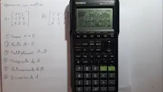 Calculadoras CASIO - c&aacute;lculos con matrices