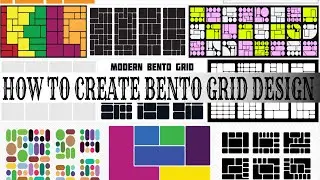 Modern Bento Grid Layout Design Ideas for UI/UX in Adobe illustrator