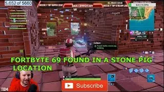 FORTNITE FORTBYTE #69 LOCATION FOUND INSIDE A STONE PIG