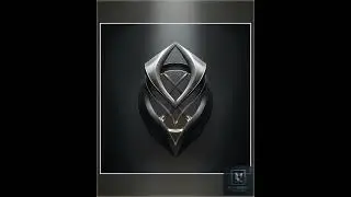 Luxury Titanium Diamond Emblem &ndash; Exclusive 3D Metallic Logo (1200x1200 JPG)