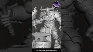 Inferno Forge Warlord &ndash; Dark Fantasy Blacksmith Boss STL | New 3D Print Release