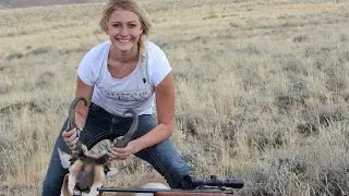 Nevada Pronghorn Antelope hunt with 15yld girl Skylar.22-250 and Canon t3i.