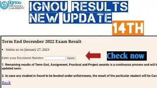IGNOU update|| IGNOU December 2022 results New Update 14th || IGNOU
