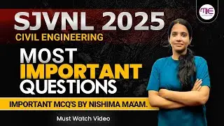 SJVNL 2025 | Most Important Questions | Civil Engineering | Most Important MCQ Exam by Nishima Ma'am