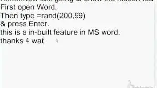 Impress Your Buddies With This Hidden MS Word Trick
