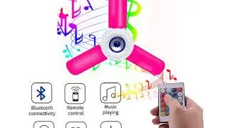 Lampada LED Caixa de Som Bluetooth musical  Muito Potente 36w 3 Folhas 13 Cores - Unboxing Review