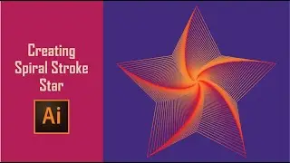 Create spiral stroke star in illustrator | Geometric shape design | Illustrator Tutorial