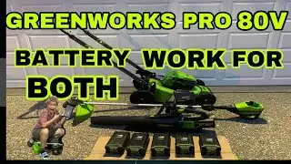 GREENWORKS PRO 80V BATTERY-WORK FOR BOTH LAWN MOWER & TRIMMER : REVIEW BATTERY #ReviewBattery