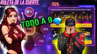 SACANDO TODO CON 9 DIAMANTES EN LA NUEVA RULETA DE LA SUERTE FREE FIRE FF LATAM PREMIOS RULETA SUERT