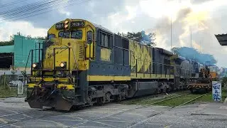 MRS - C36-7 #3820-5 + AC44i #3428-5 + U23CA #3608-3 Carga Geral (KER) em Rocha Sobrinho - RJ.