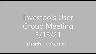 Investools Users' Group Monthly meeting 5/15/21, trading sideways market