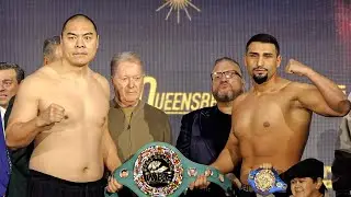 KO POWER!! Zhilei Zhang vs Agit Kabayel • WEIGH IN & FACE OFF | Beterbiev v Bivol 2 | DAZN Boxing