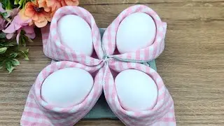 DIY Fabric Flower Egg Holder for Easter