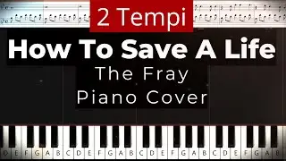 How to save a Life | Piano Tutorial SLOW Medium Cover The Fray 🎹 Klavier lernen 🎵 Felicitas Falke 🎵