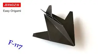 Origami Paper Airplane F-117 | How to Make Paper plane F-117 Stealth Bomber