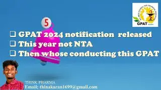 GPAT 2024 DATE has come #gpat2024 #thinkpharma #pharmacy #tamil