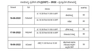 KCET Exam Timetable 2022 OUT | KEA | CET 2022 | Ashwatnarayan| Edunews Karnataka