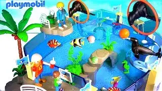 Playmobil семейный забавный аквариум с морскими животными playet забавные игрушки для детей