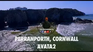 🌊 Stunning Avata 2 FPV Footage | Perranporth Beach & Cliffs | Cornwall, UK 🇬🇧