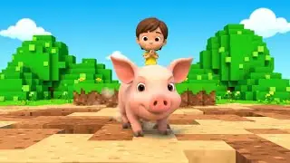 Minecraft Little Pig Ran From the Creeper | Nursery Rhymes for Kids & Baby Songs