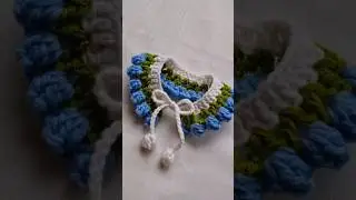 Вязаный крючком ошейник-тюльпан для кошек 🌷