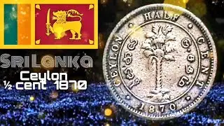Ceylon&nbsp;&frac12;&nbsp;cent,&nbsp;1870 #ceylon #srilanka #1870