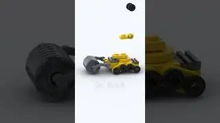 Affordable LEGO Road Roller Tank Building Animation #shorts