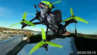 AOS 5 test flight with iFlight Nazgul props 9 minutes flight time.