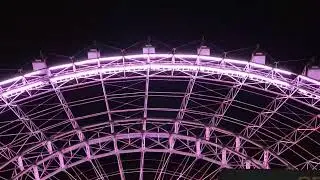 Orlando Eye (coca cola - the wheel at icon park) - Nighttime - Timelapse - Orlando, FL 02-26-2017