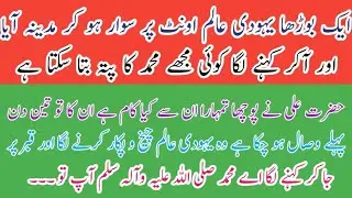 Burha Yahoodi Aalim Aur Hazrat Muhammad ﷺ Ka Waqiya ॥ Hazrat Ali Ka Waqia || Kahani Ghar info 