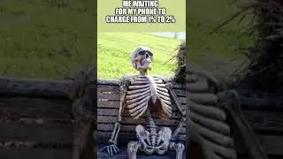 it takes forever🥲. #waiting #skeleton #meme #awezchaitrend #sehar #nivetadhingramusic #memes #phone