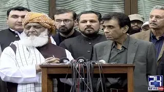 JUI-F Leader Maulana Fazalur Rehman And MQM Pakistan Leadership Joint Press Conference