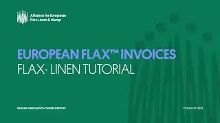 Flax-Linen Tutorial Europea Flax&trade; Invoices - CN