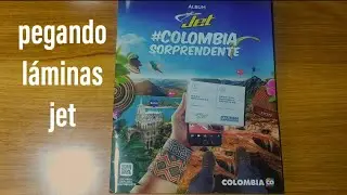 pegando láminas en el nuevo álbum jet #colombia sorprendente
