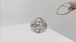 Beautiful twisted silver ring making