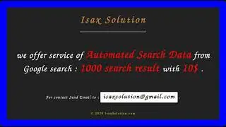 Automated Web Search solution , for massive search operations