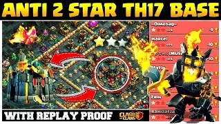 Only *1 Star* Town Hall 17 Base With Link + Replay | Th17 *Anti 2 Star* Base