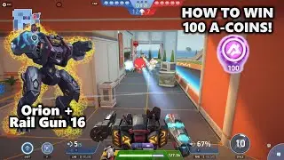 INSANE 19 KILLS🔥 Orion + Railgun 16  Deletes Everything! | Mech Arena 5v5 Free A-Coins
