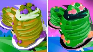 Pancake Run 🥞  vs Reverse gameplay ball Colour Run walkthrough , iOS Android New Update part : 1600