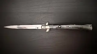 Frank Beltrame 11&Prime; Buffalo Horn Stiletto Switchblade &mdash; A true classic, the O.G EDC. 