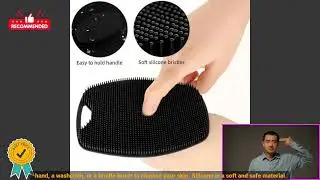 3256805893486275 1Pc Soft Silicone Exfoliating Brush Rub Back Brush Body Cleansing Scru