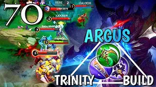 Argus Chooses Trinity Build Between Life and Death ~ Mobile Legends | Road to Argus Global | 70